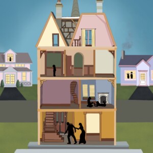 Hailea Stevenson Neighbours, 2025 digital drawing 'Neighbours' by Hailea Stevenson